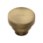 M Marcus Heritage Brass Stepped Design Round Wardrobe Knob 38mm 